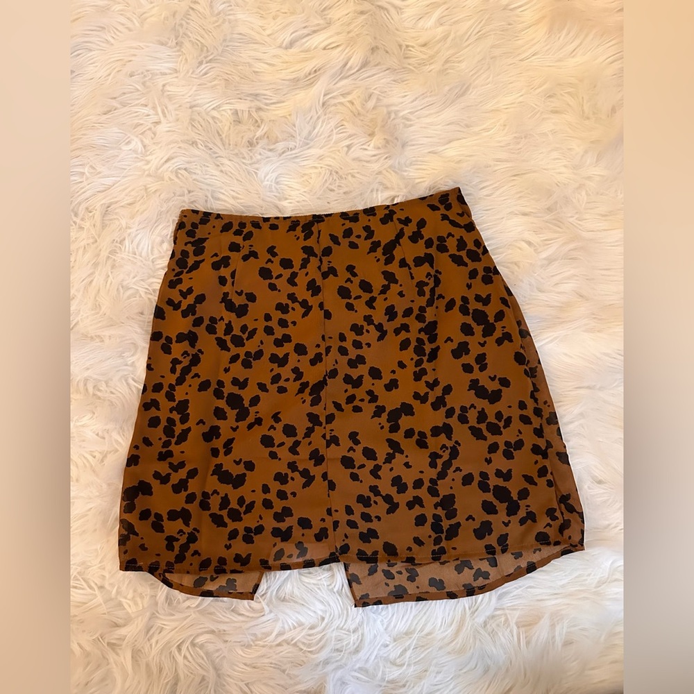 Francesca’s brown and black cheetah skirt size: M - Picture 4 of 5